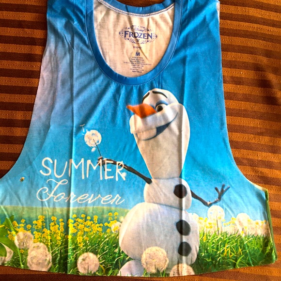 Disney Frozen Olaf Crop Tank Jr Top available M-XL